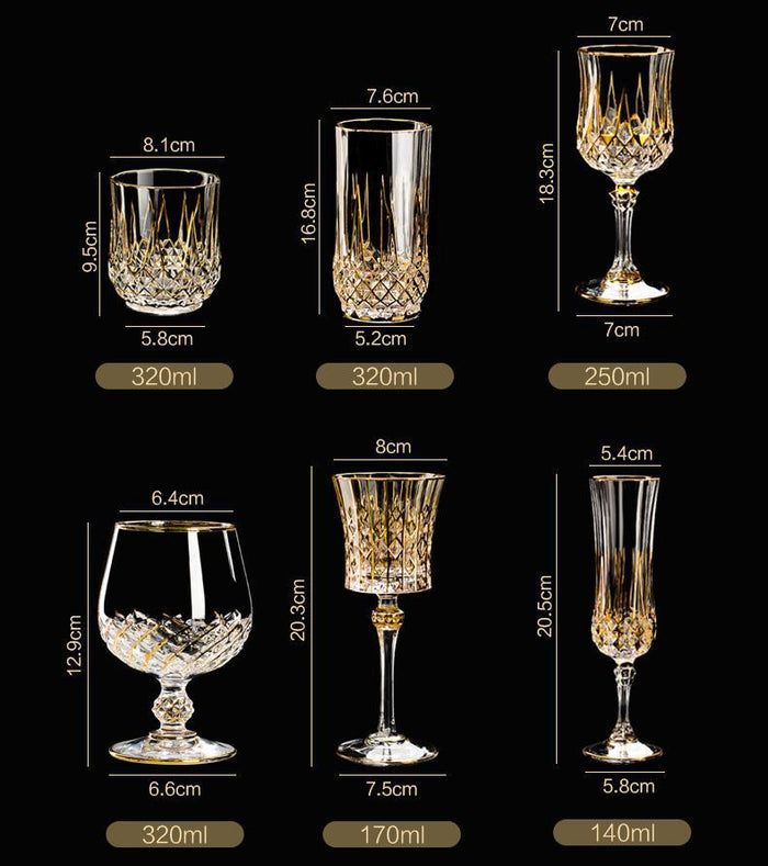 Verres à vin élégants