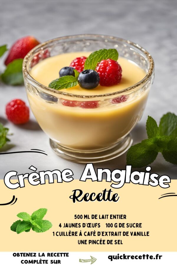 Délicieux dessert crème anglaise