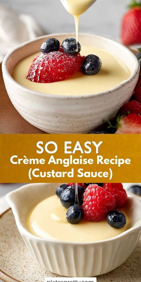 Recette gourmande avec crème anglaise