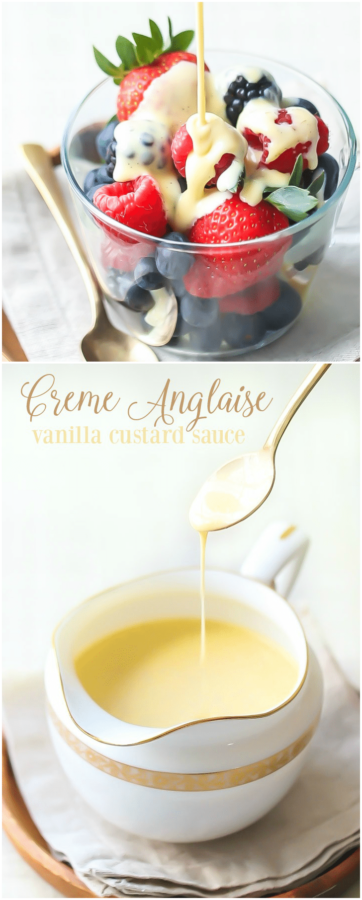 Délicieux dessert crème anglaise