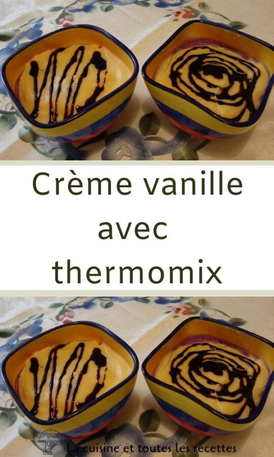 Recette thermomix crème vanille