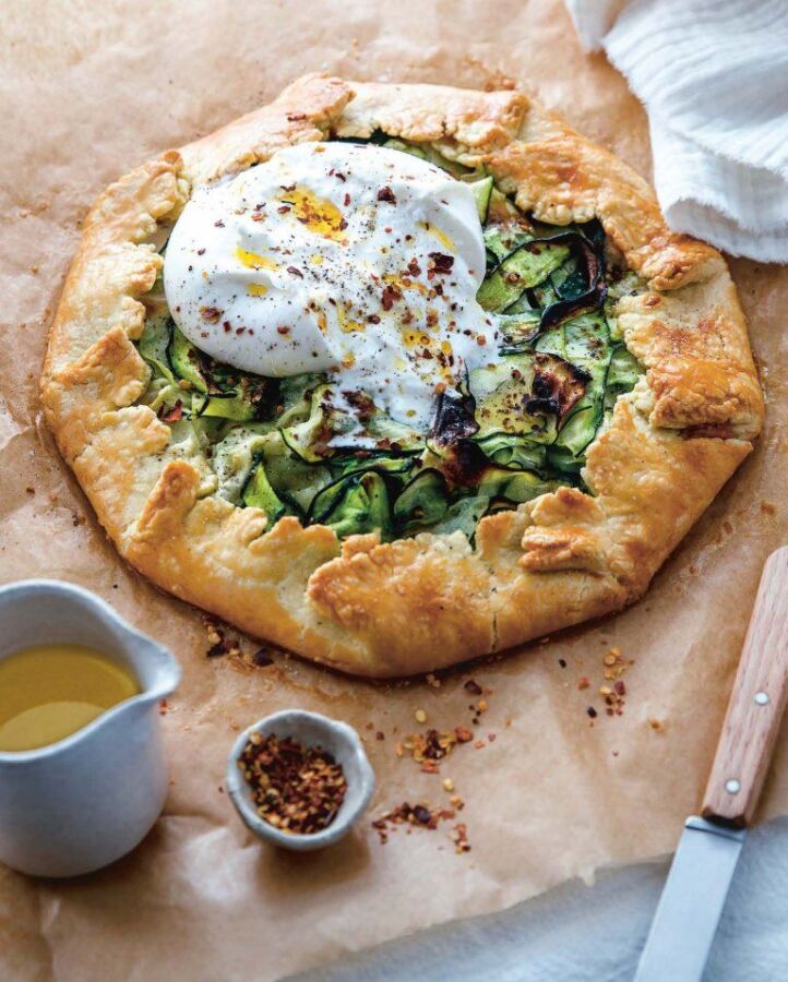 Tarte courgette burrata