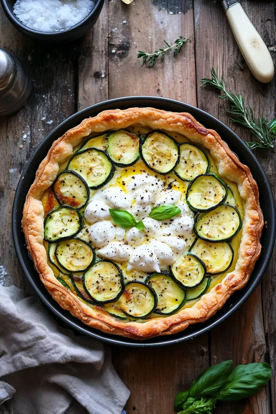 Tarte croustillante burrata