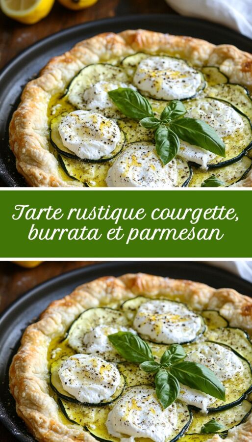 Tarte courgette burrata
