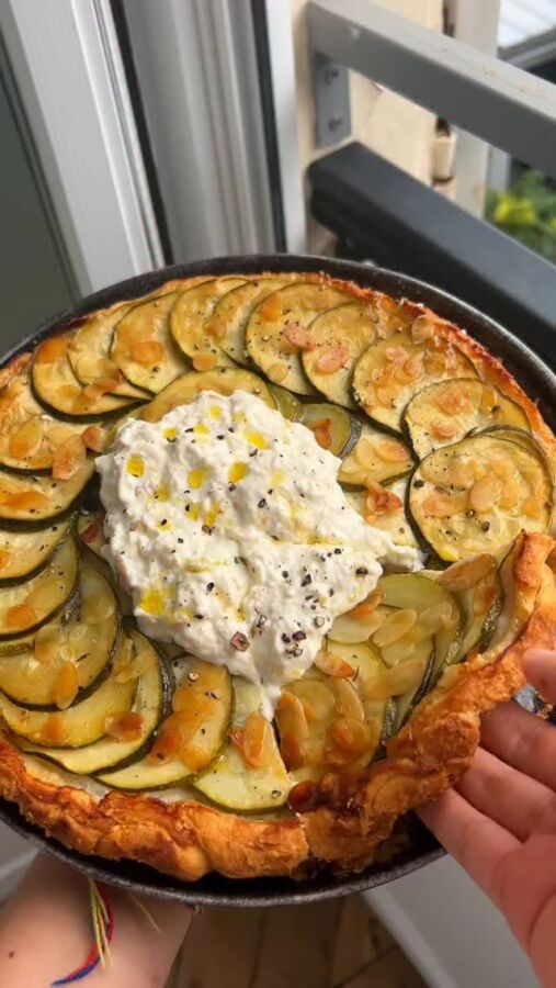 Tarte courgette burrata