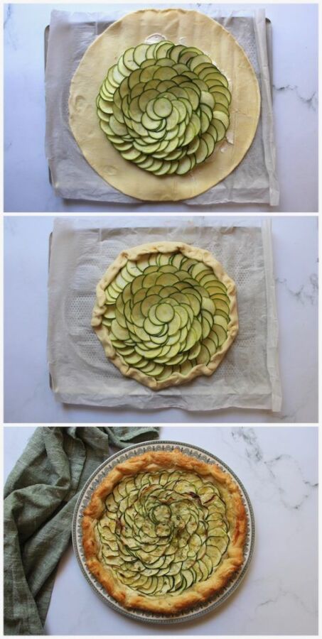 Tarte courgette burrata