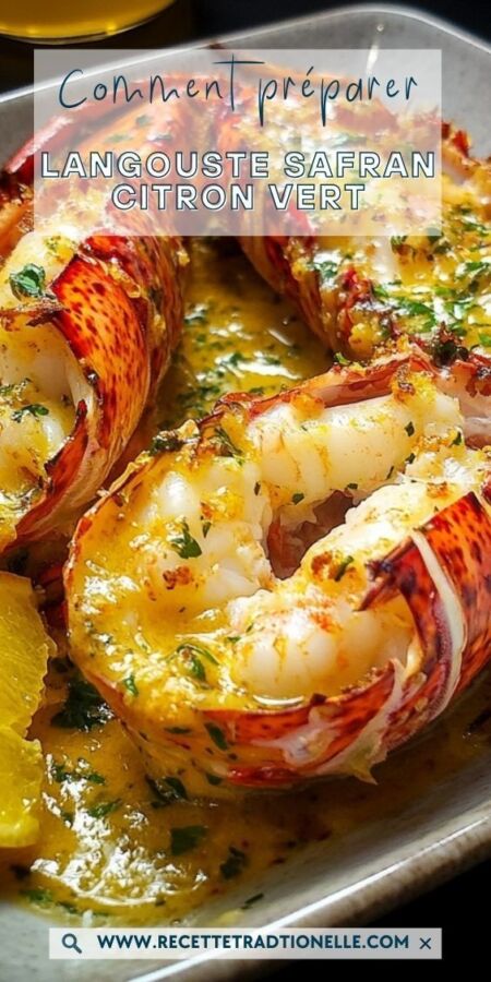 Présentation élégante des langoustines