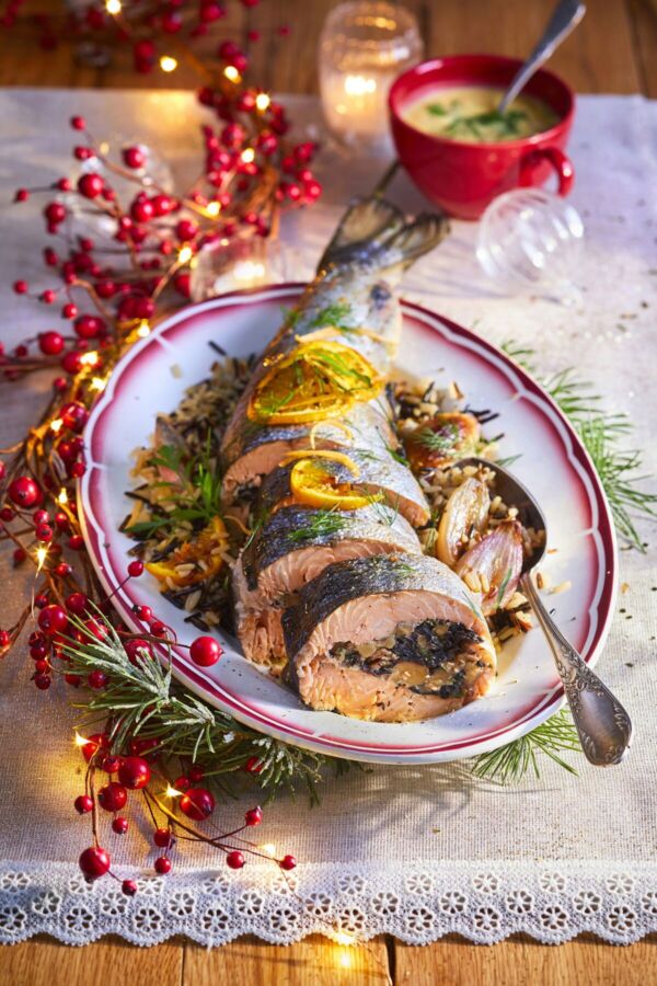 Plat de poisson festif