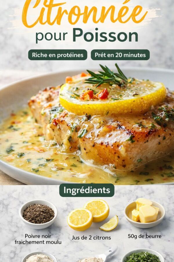 Plat de poisson raffiné